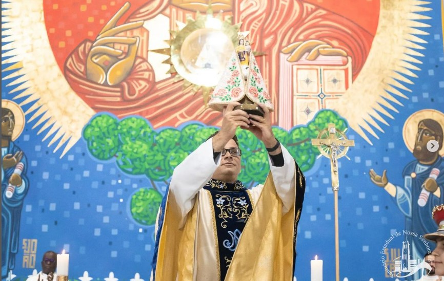 Padre Wagner Calegário preside Missa no Santuário Estadual de Nossa Senhora do Rocio, no Paraná