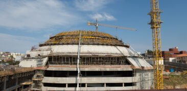 Catedral Cristo Rei conclui concretagem do sexto anel do seu Templo; agora faltam apenas dois