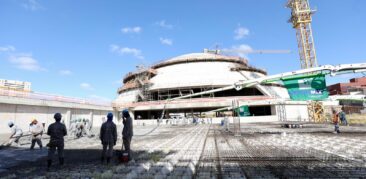 Mais uma importante e grande concretagem é realizada na Catedral Cristo Rei