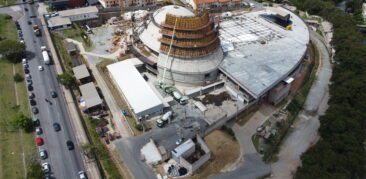 Obras da Catedral Cristo Rei avançam em três frentes de trabalho