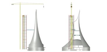 Base forte para os próximos passos: estrutura de 90 metros chegará ao canteiro de obras da Catedral Cristo Rei