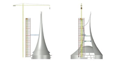Base forte para os próximos passos: estrutura de 90 metros chegará ao canteiro de obras da Catedral Cristo Rei