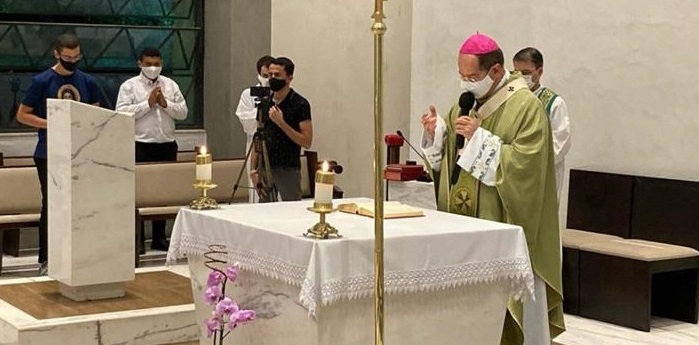 Arcebispo celebra a Eucaristia no Seminário Arquidiocesano Coração Eucarístico de Jesus (Sacej)