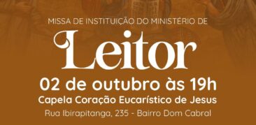 Sete seminaristas serão instituídos ao Ministério de Leitor