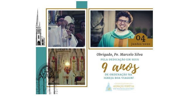 Hoje a Nossa paróquia está em festa pelo aniversário de ordenação do nosso pároco Padre Marcelo!