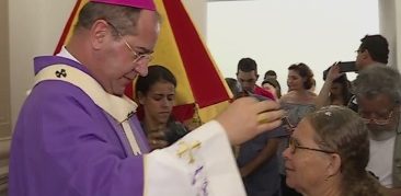 Quarta-feira de Cinzas: dom Walmor celebra o início da Quaresma com peregrinos no Santuário Basílica da Nossa Senhora Piedade