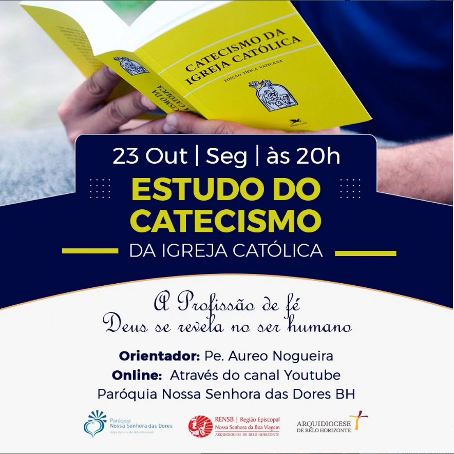 Paróquia N. Sra das Dores promove Encontro de formação “Estudo do Catecismo da Igreja Católica”, nesta segunda-feira (23)