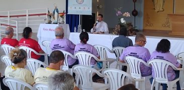 Reunião de formação do encontro de casais com Cristo – ECC – tema: ECC no caminho para a sinodalidade na Igreja. E o lema: Que todos sejam um, como Tu Pai estás em Mim e Eu em Ti. (Jo 17, 21).