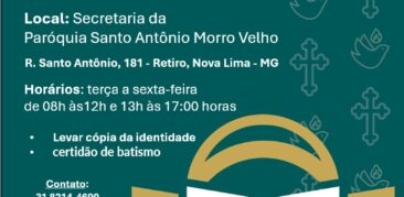 Inscrições abertas para Crisma 2025