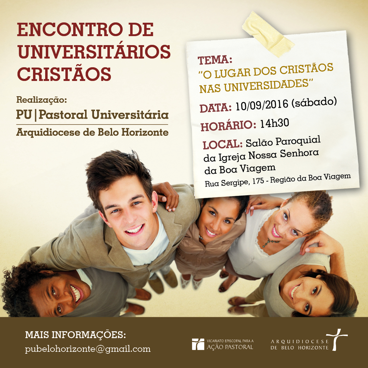 Pastoral Universitária promove Encontro de Universitários Cristãos