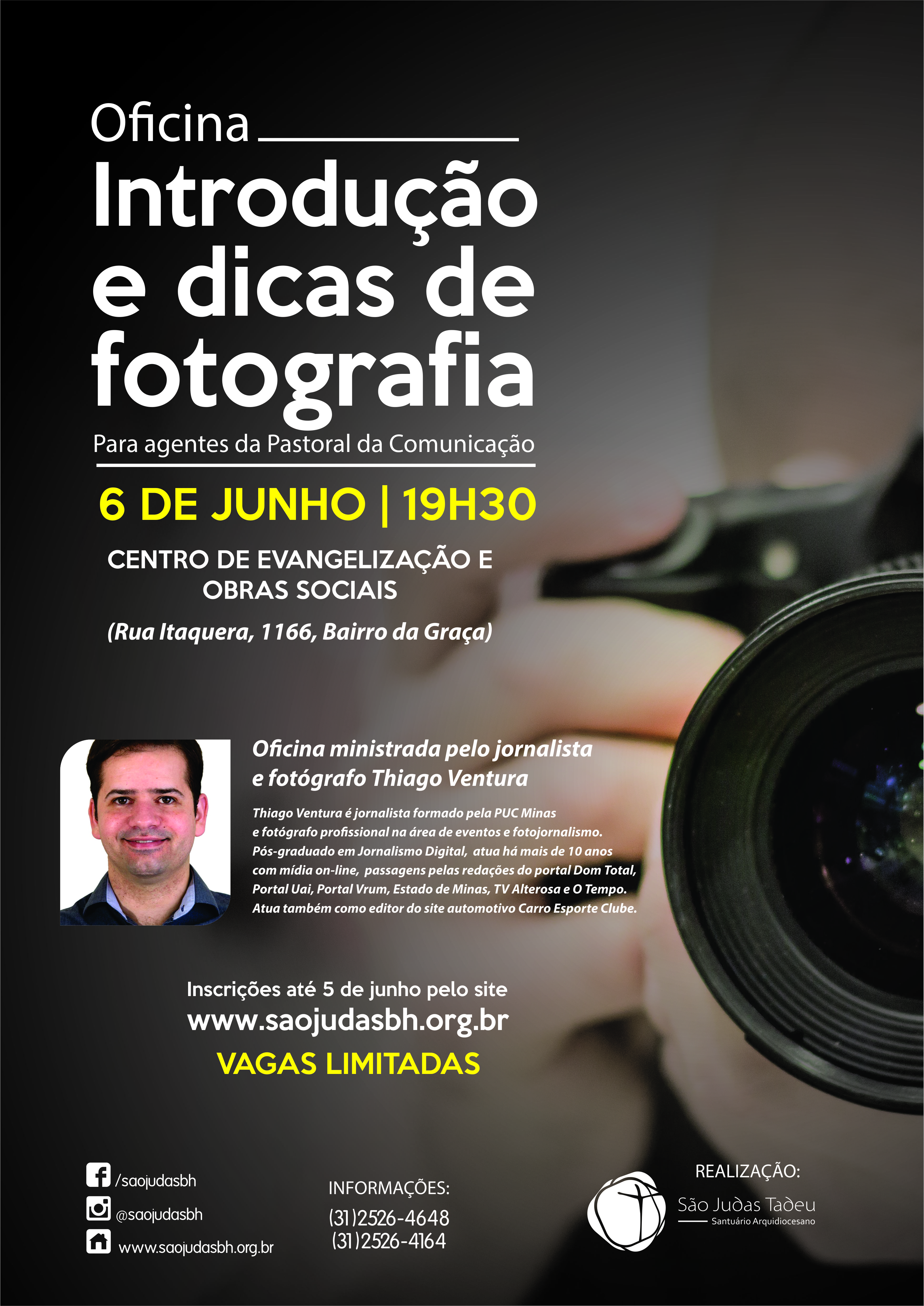 PASTORAL DA COMUNICAÇÃO DO SANTUÁRIO PROMOVE OFICINA DE FOTOGRAFIA