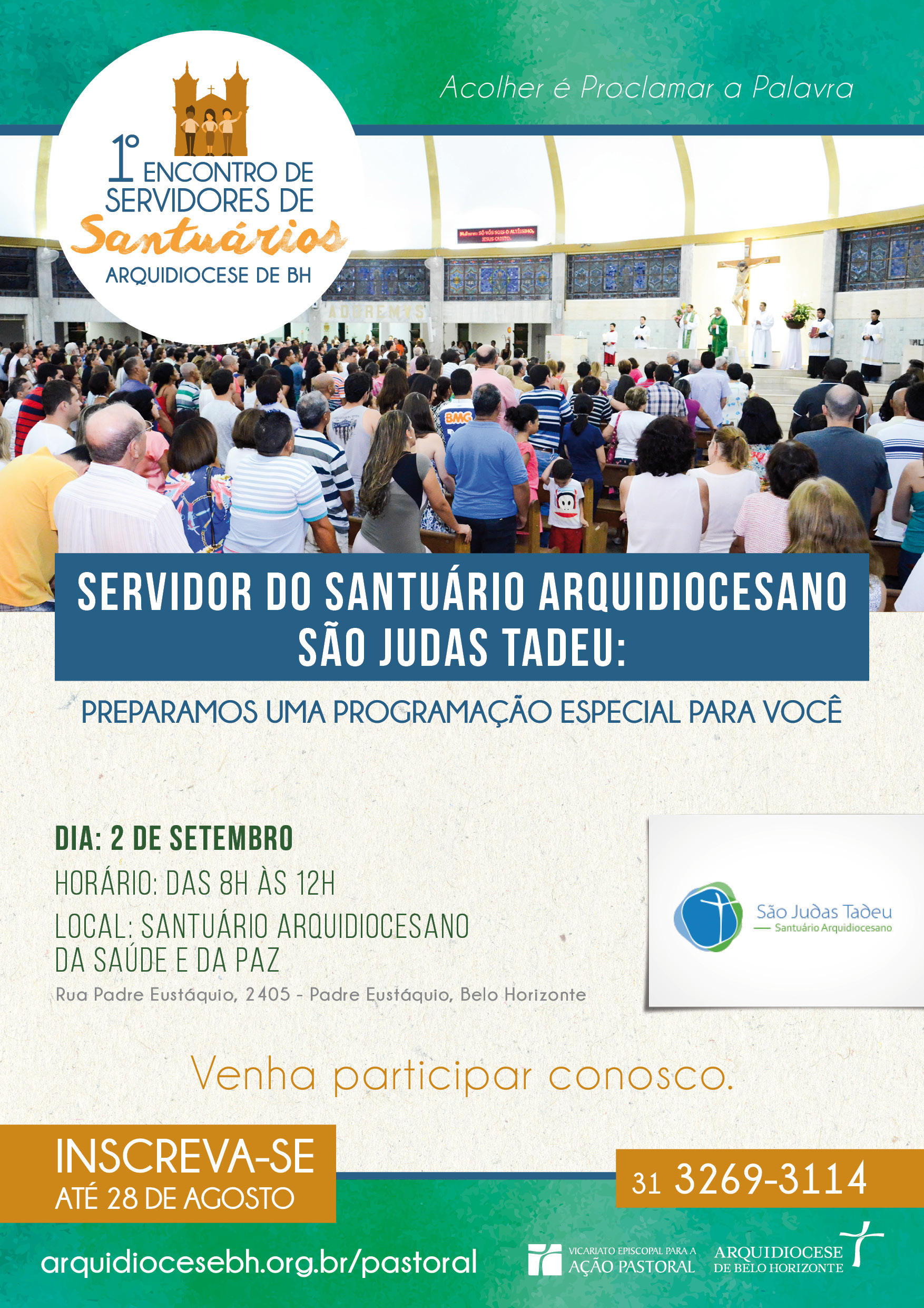 PARTICIPE DO 1º ENCONTRO DE SERVIDORES DE SANTUÁRIOS