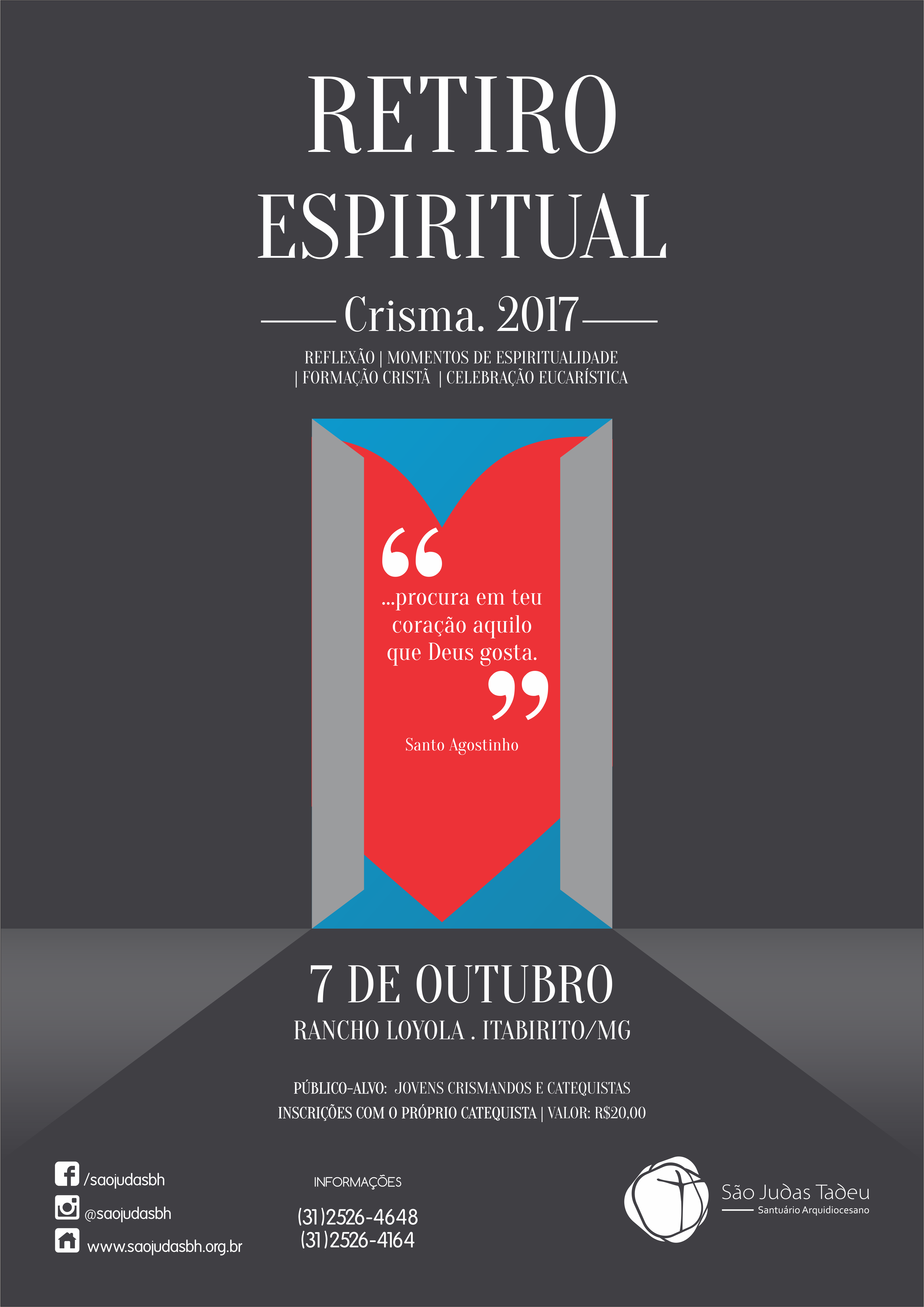 Cartaz A3 / A4 Retiro  Retiro espiritual, Espiritualidade, Cartaz