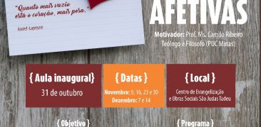 Inscrições abertas para curso “Despertando Relações Afetivas”