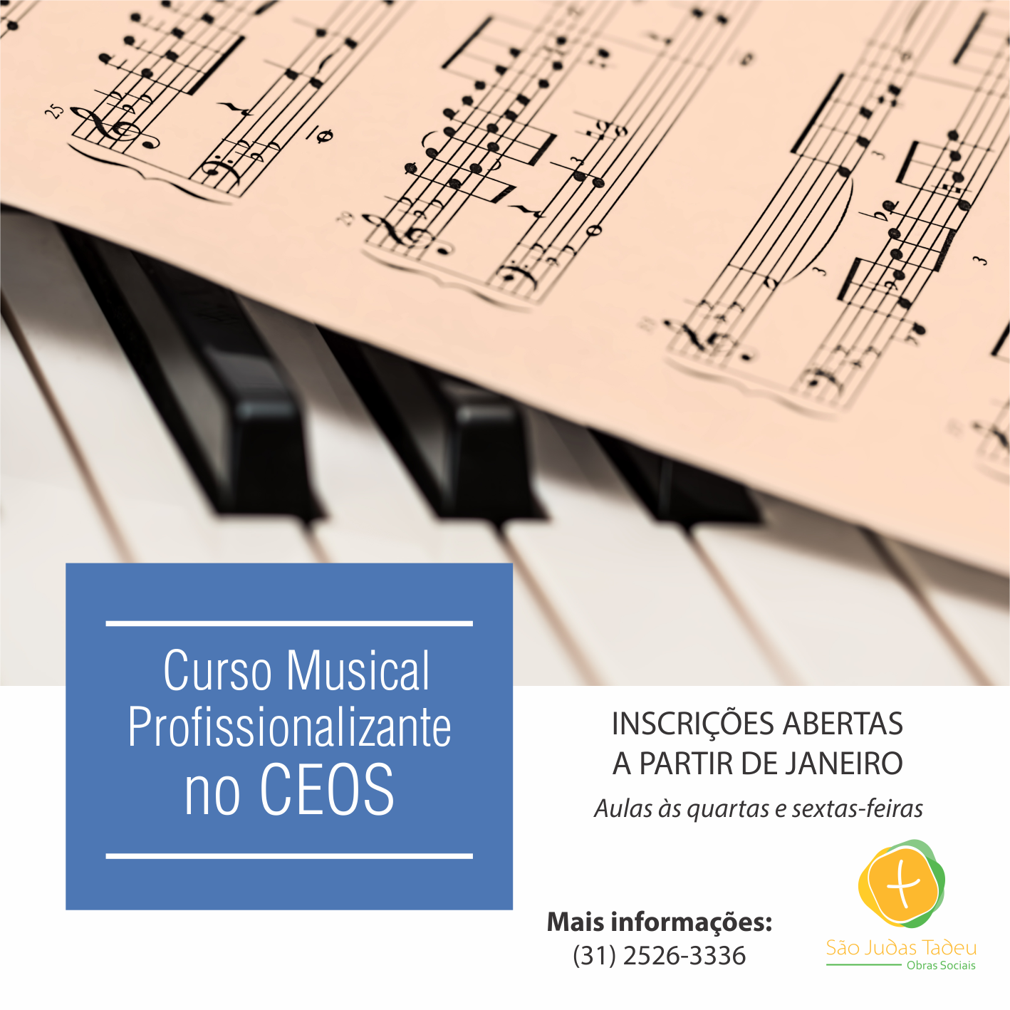 CURSO MUSICAL PROFISSIONALIZANTE: NOVAS TURMAS EM FEVEREIRO