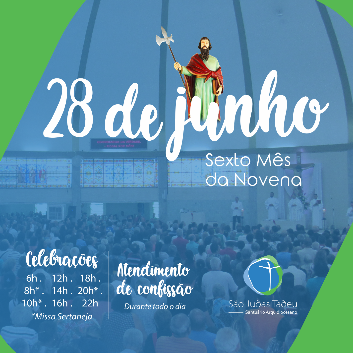 Sexto mês de novena dedicado a São Judas Tadeu