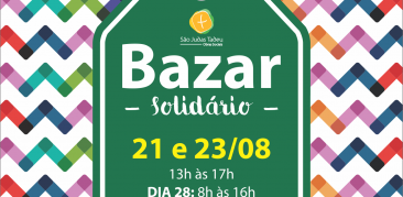 Bazar Solidário: nesta terça e quinta-feira