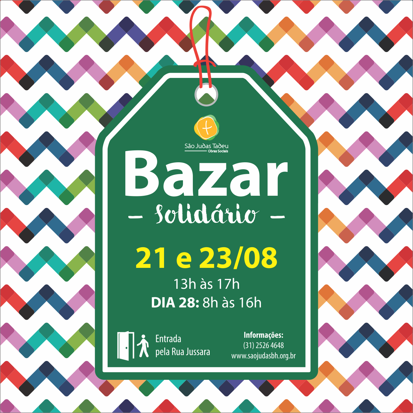 Bazar Solidário: nesta terça e quinta-feira