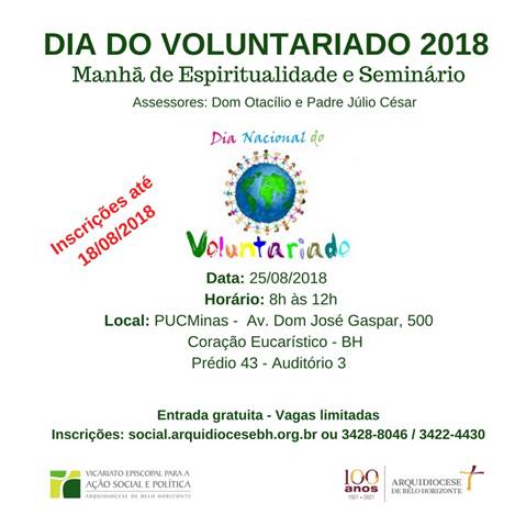 Participe do Dia do Voluntariado 2018