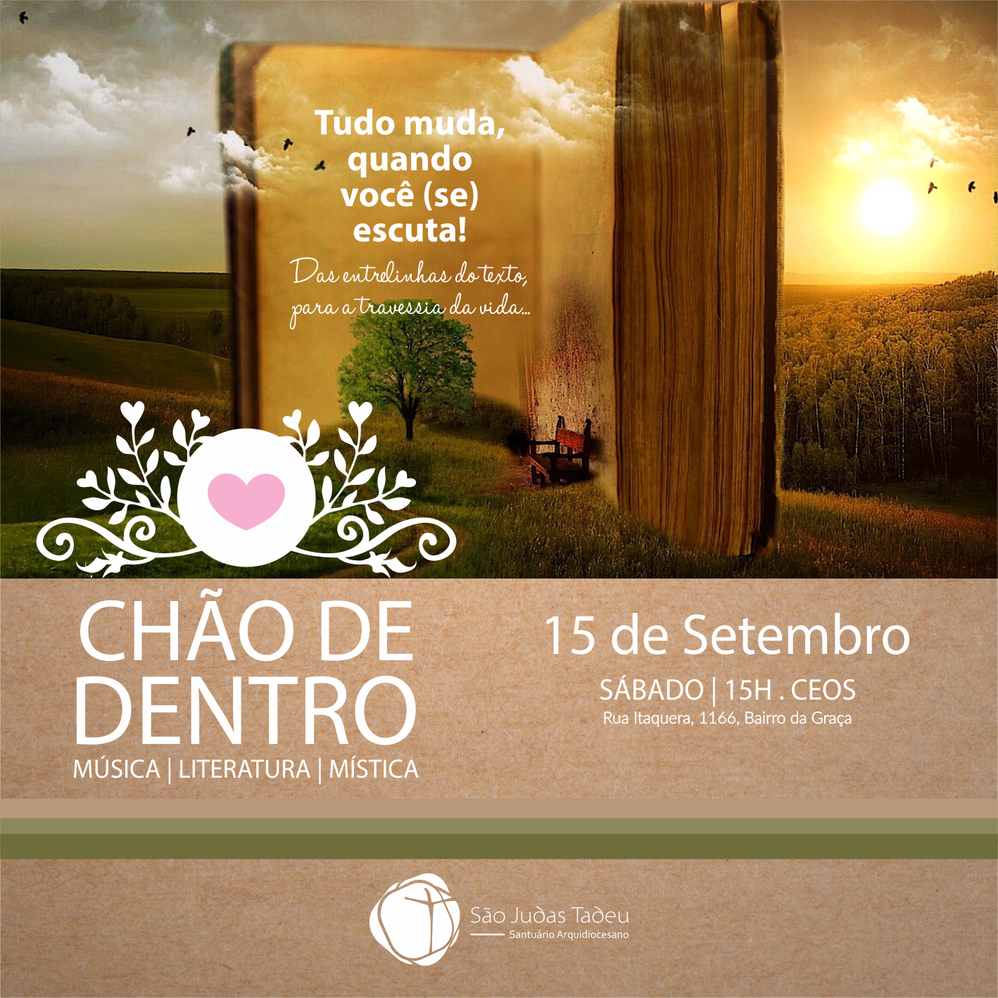 Chão de Dentro: neste sábado 15 de setembro