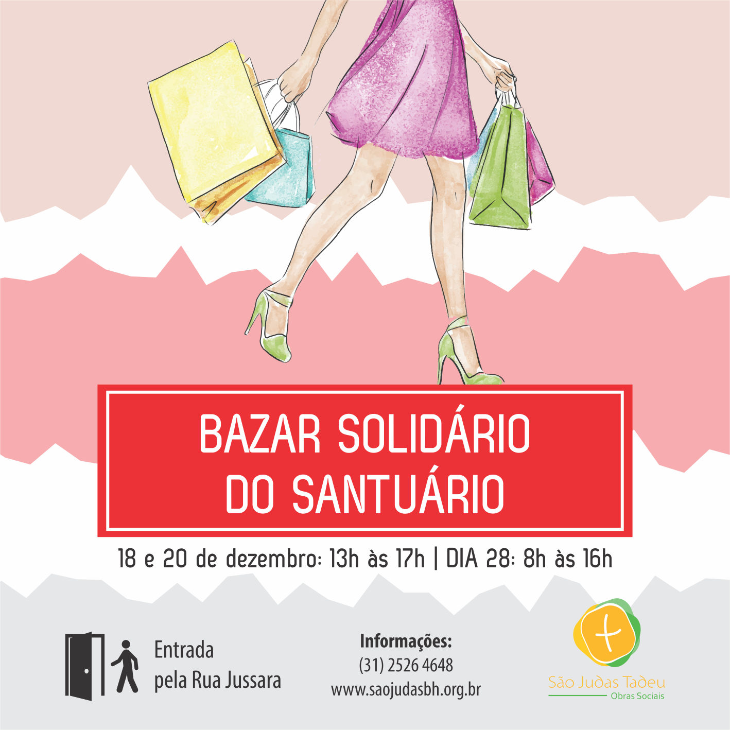 Bazar solidário: 18 e 20 de dezembro