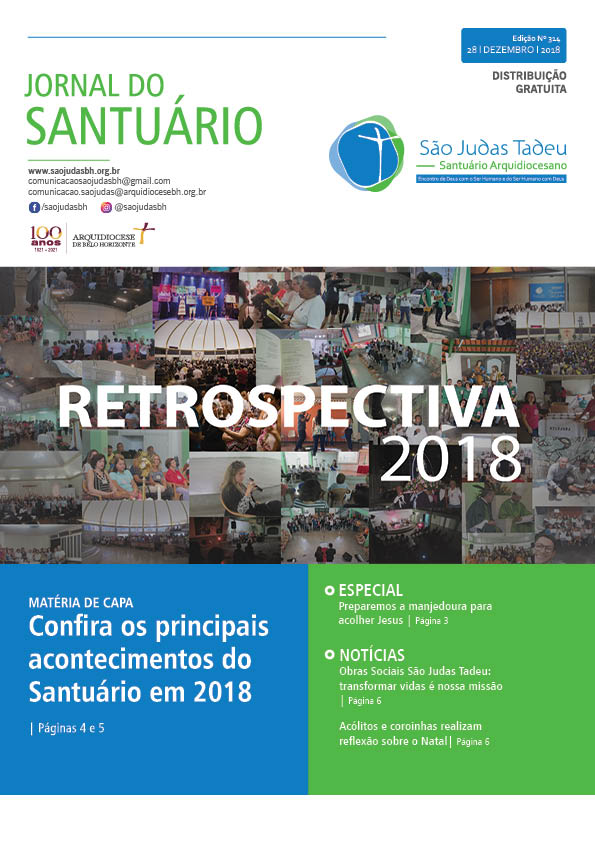 Edição de dezembro do Jornal do Santuário traz retrospectiva de 2018