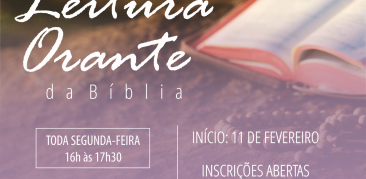 Leitura Orante da Bíblia abre inscrições para os encontros de 2019