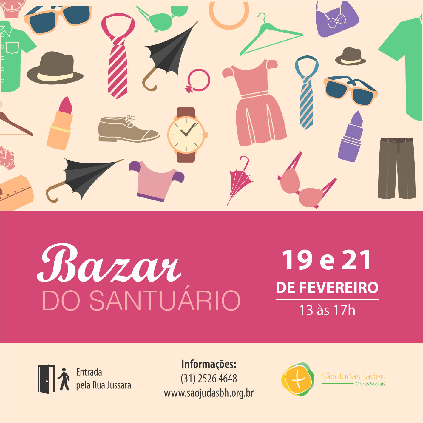 Hoje é dia do ‘Bazar do Santuário’. Prestigie!!!