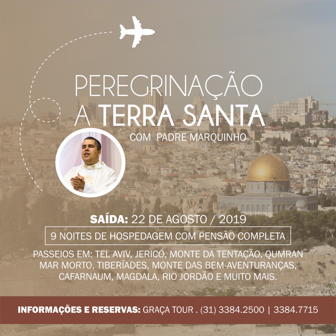 Peregrinação para Roma e Terra Santa com Padre Marquinho. Ainda tem vagas!!!