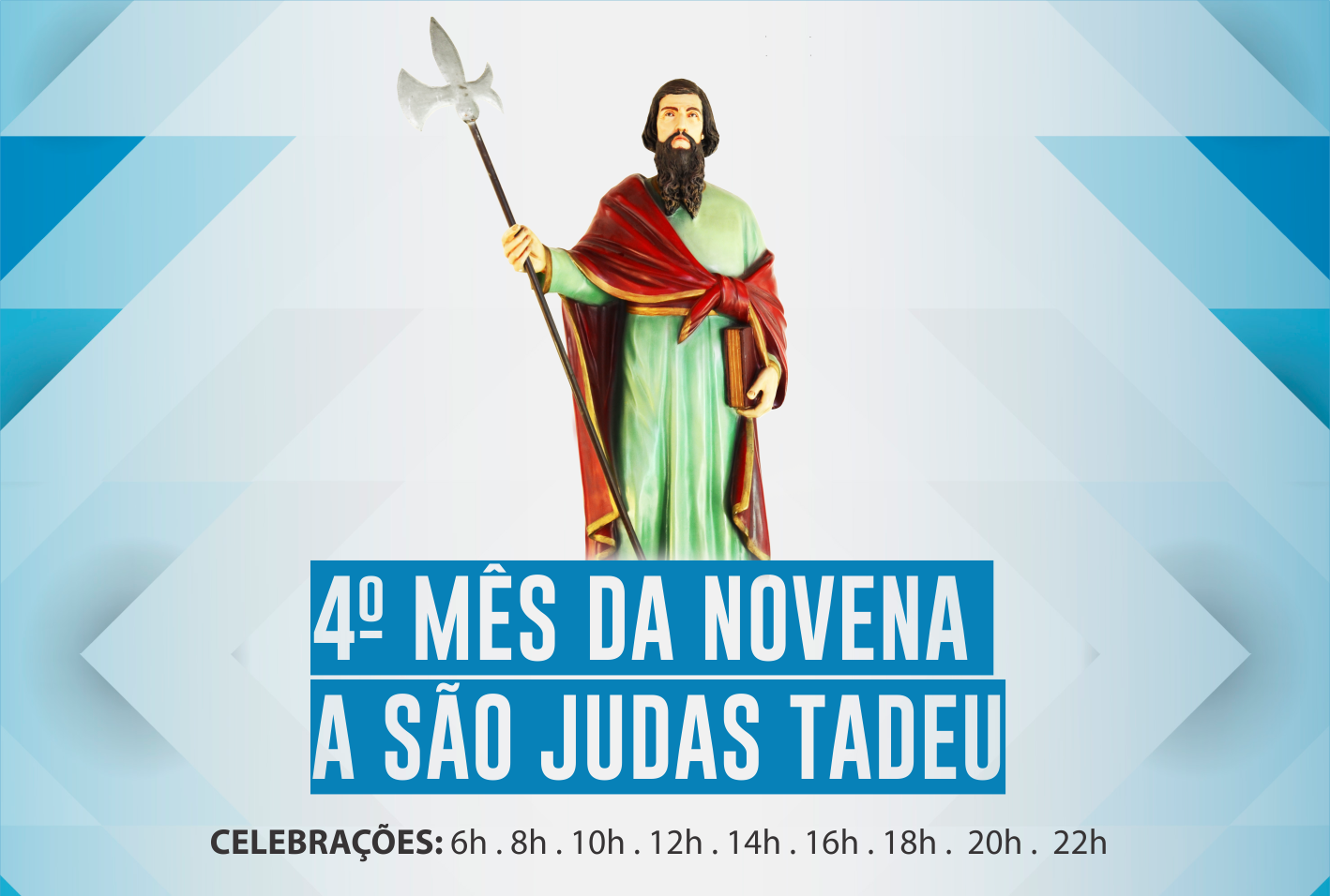 O Santuário Arquidiocesano aguarda você no quarto mês da novena de São Judas Tadeu