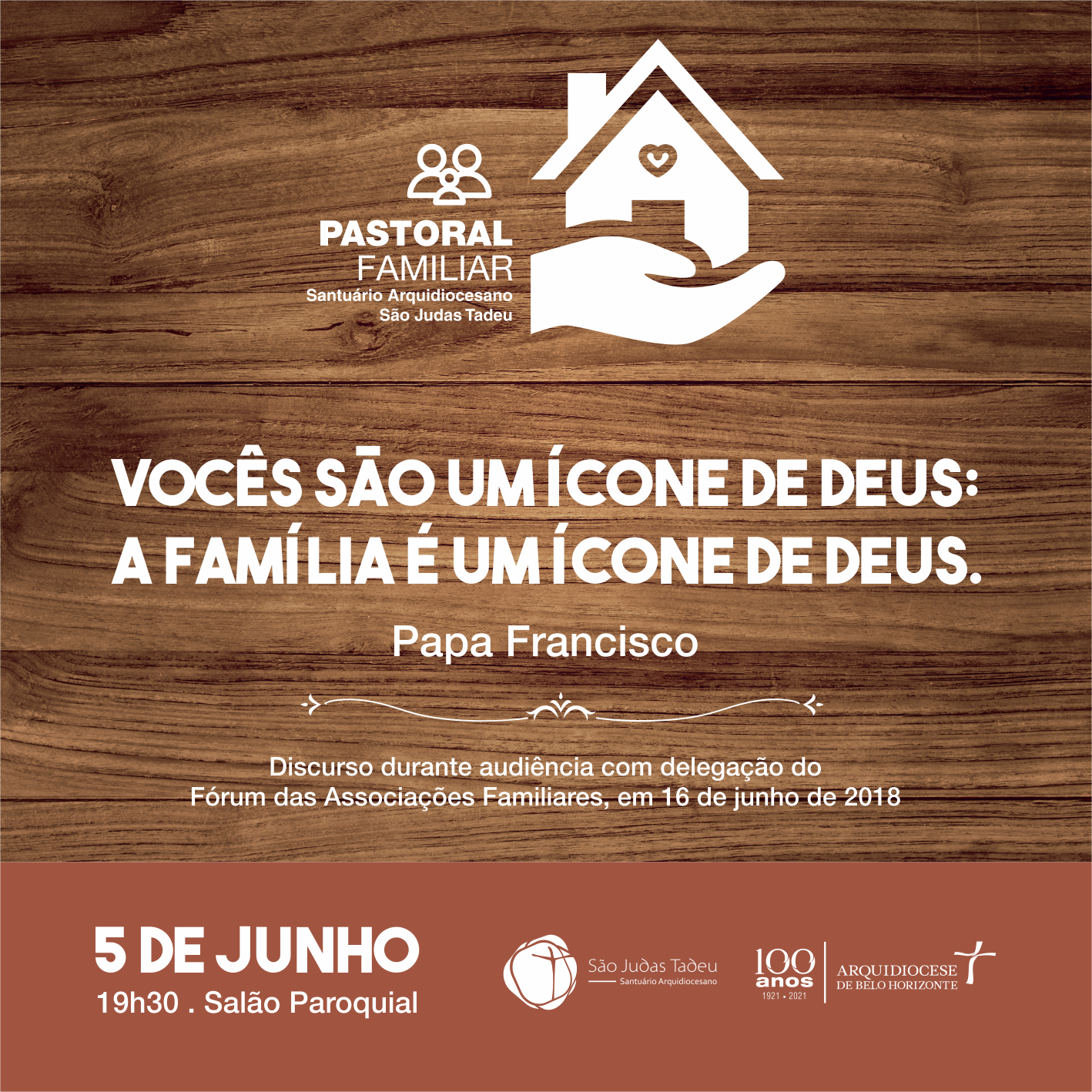 Amanhã, quarta-feira, tem encontro da Pastoral Familiar