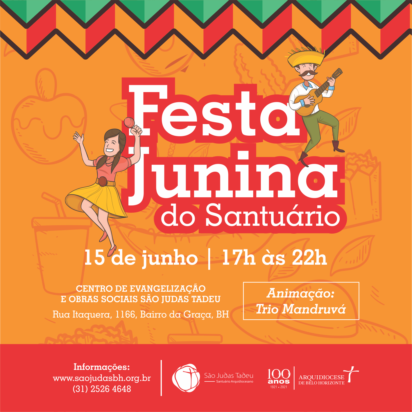 Chega mais, que a Festa Junina do Santuário vem aí!