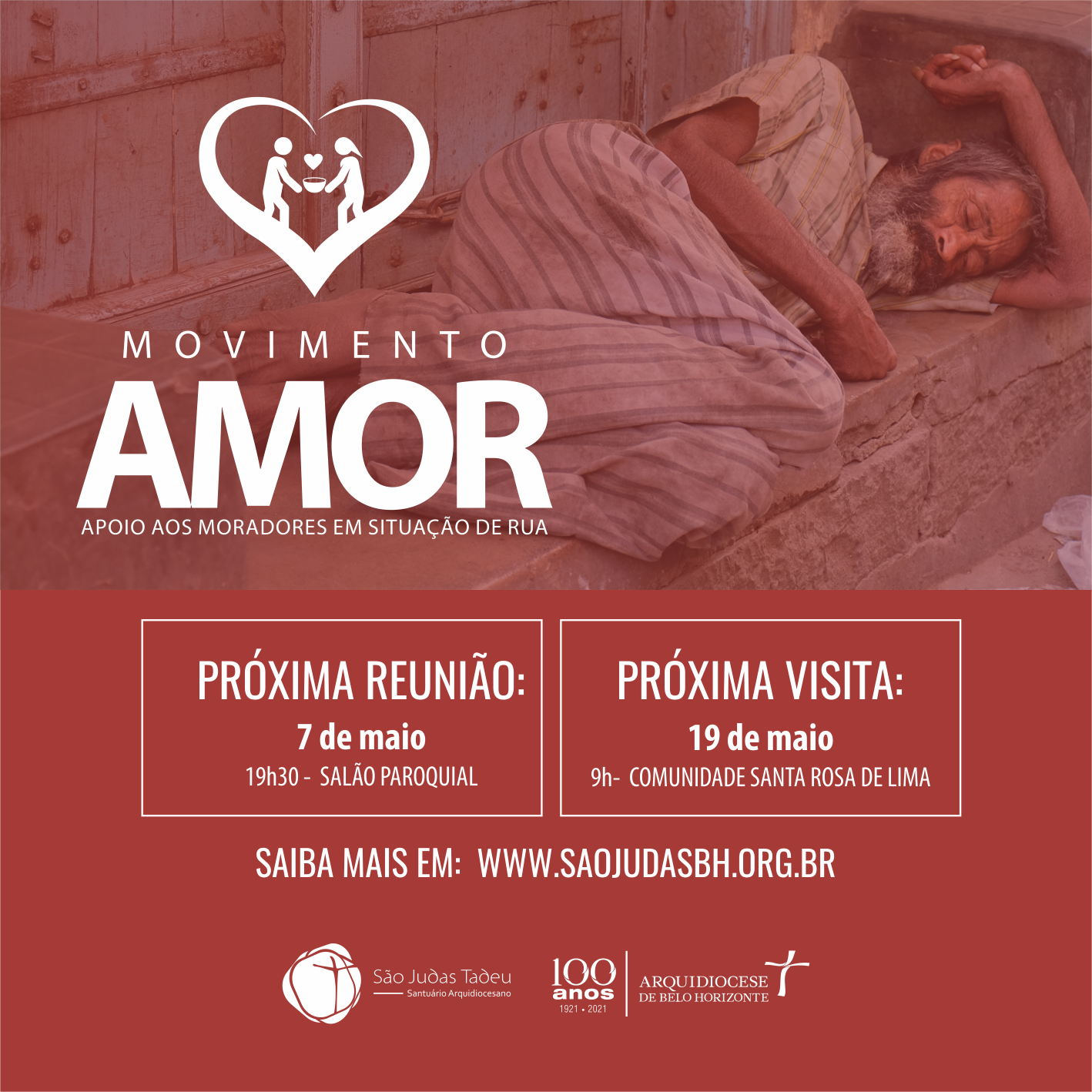 Movimento Amor se reúne nesta terça-feira para preparar ”Visita Missionária’