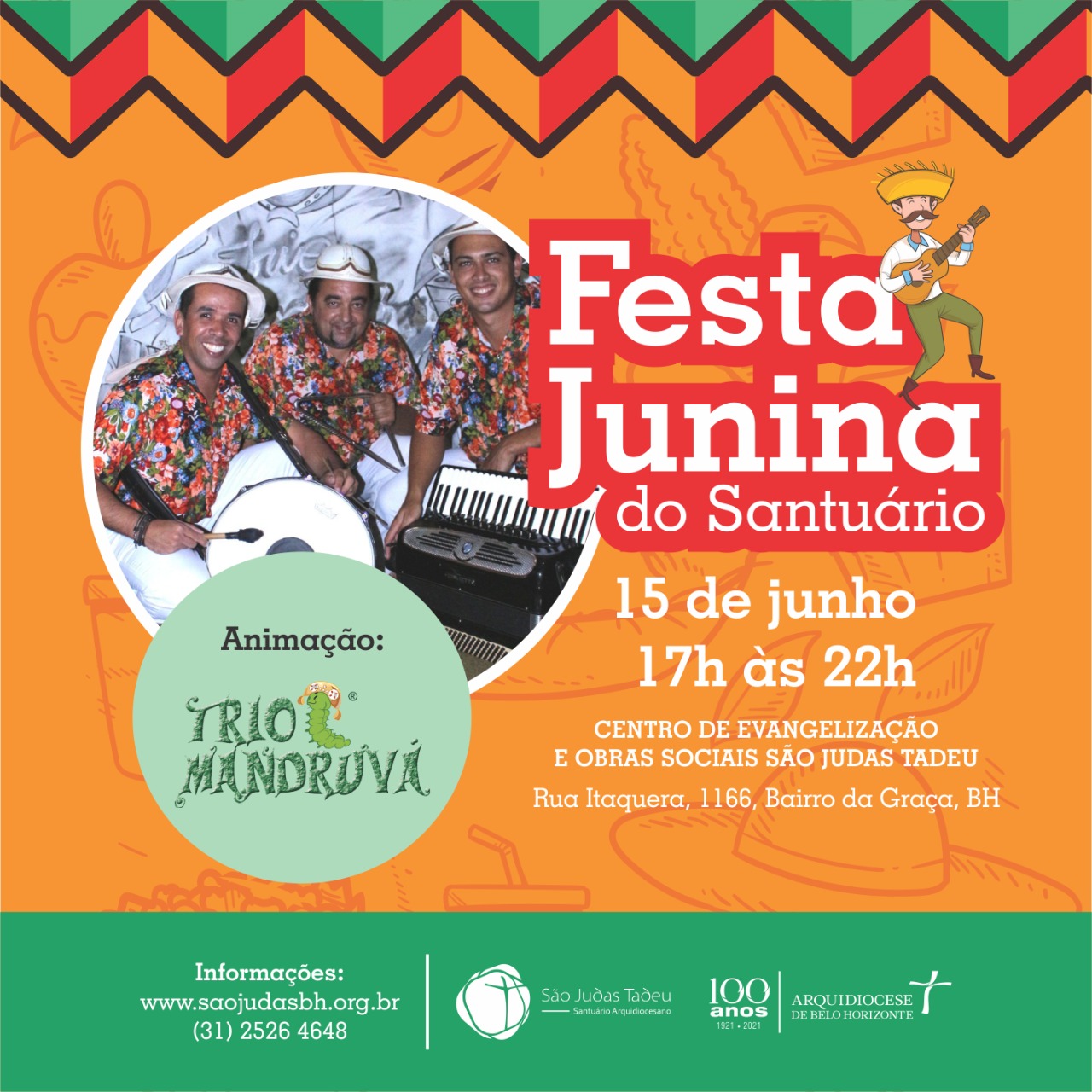 O clima de São João já chegou no Santuário São Judas Tadeu. Festa Junina neste sábado!!!