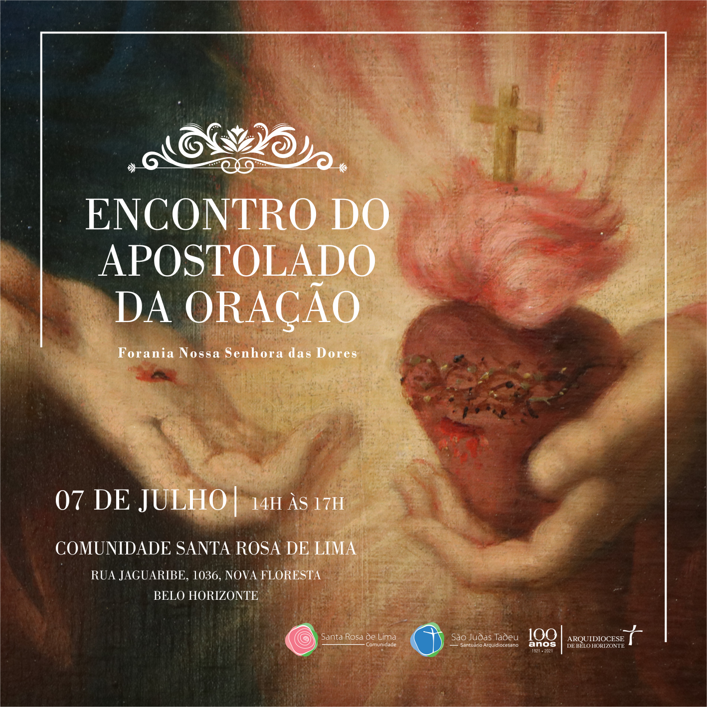 Encontro do Apostolado de Oração acontece, neste domingo, na Comunidade Santa Rosa de Lima