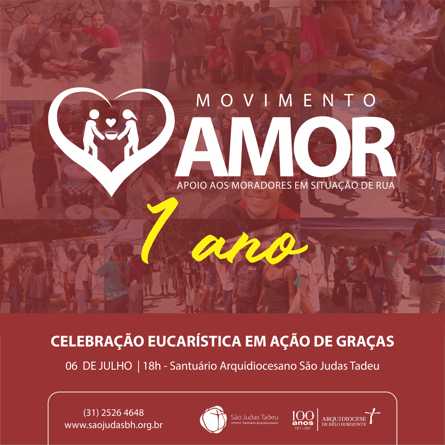 Movimento Amor comemora um ano, em celebração no Santuário