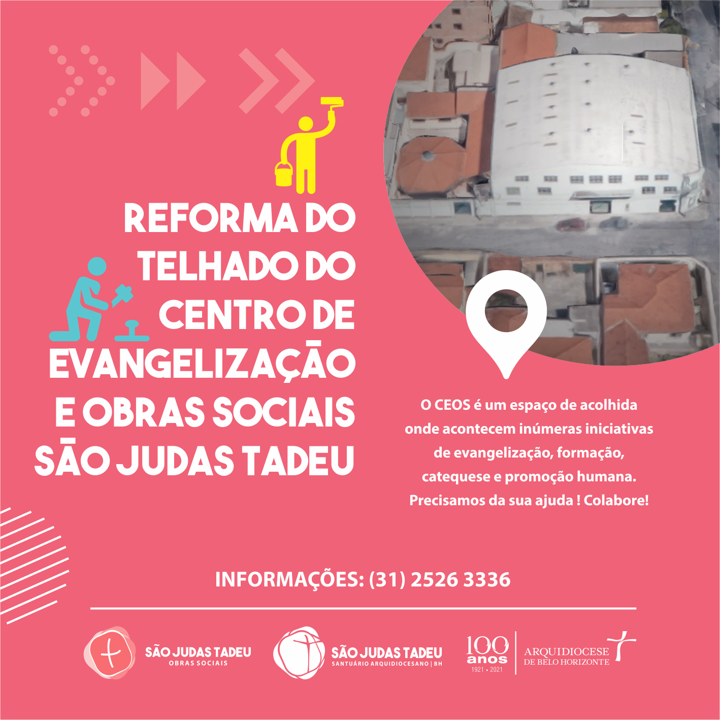 Obras Sociais São Judas Tadeu realiza campanha para reforma do telhado