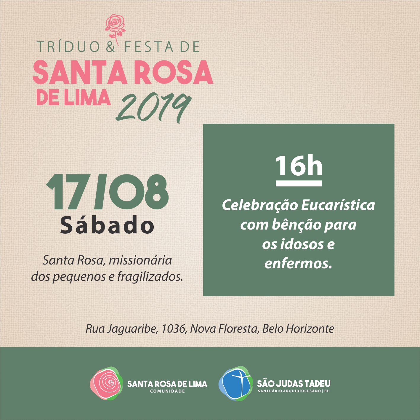 Festa na Comunidade Santa Rosa de Lima inicia neste sábado