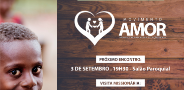 Nesta terça-feira, participe da reunião dos voluntário dos Movimento AMOR