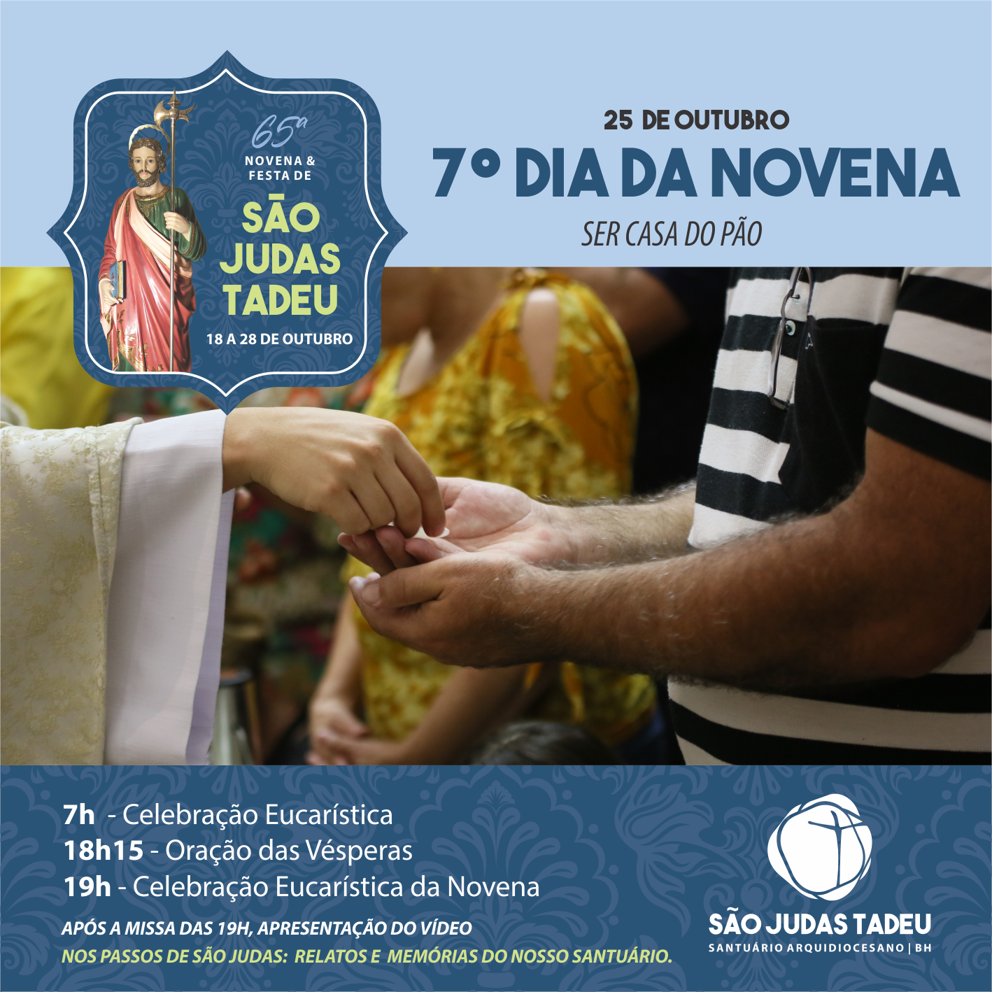 Venha conferir o vídeo “Nos Passos de São Judas: relatos e memórias do nosso Santuário”, no sétimo dia da novena