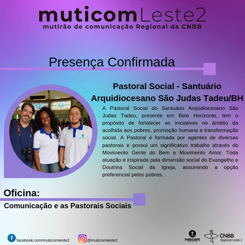 Pastoral Social e a Pascom do Santuário conduzem oficina no Muticom Leste 2