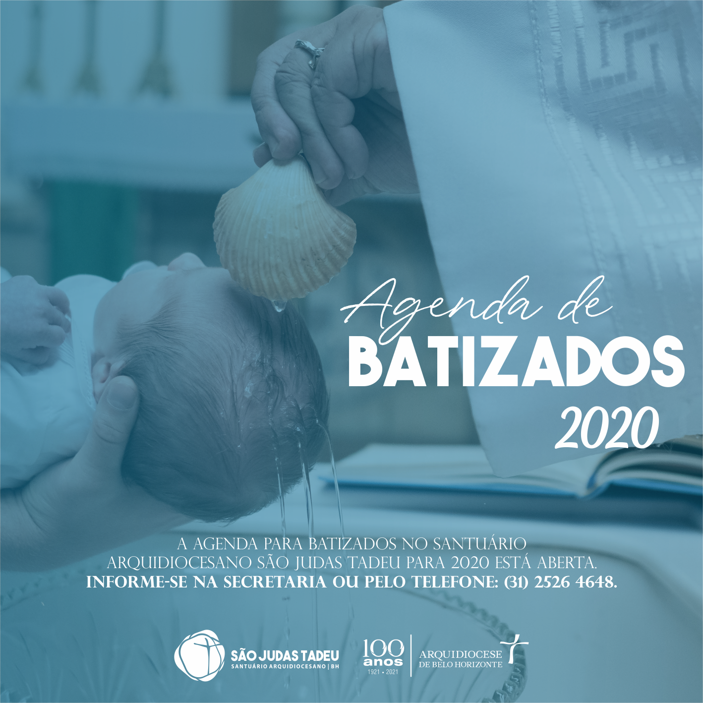 Agenda 2020 aberta para batizados no Santuário