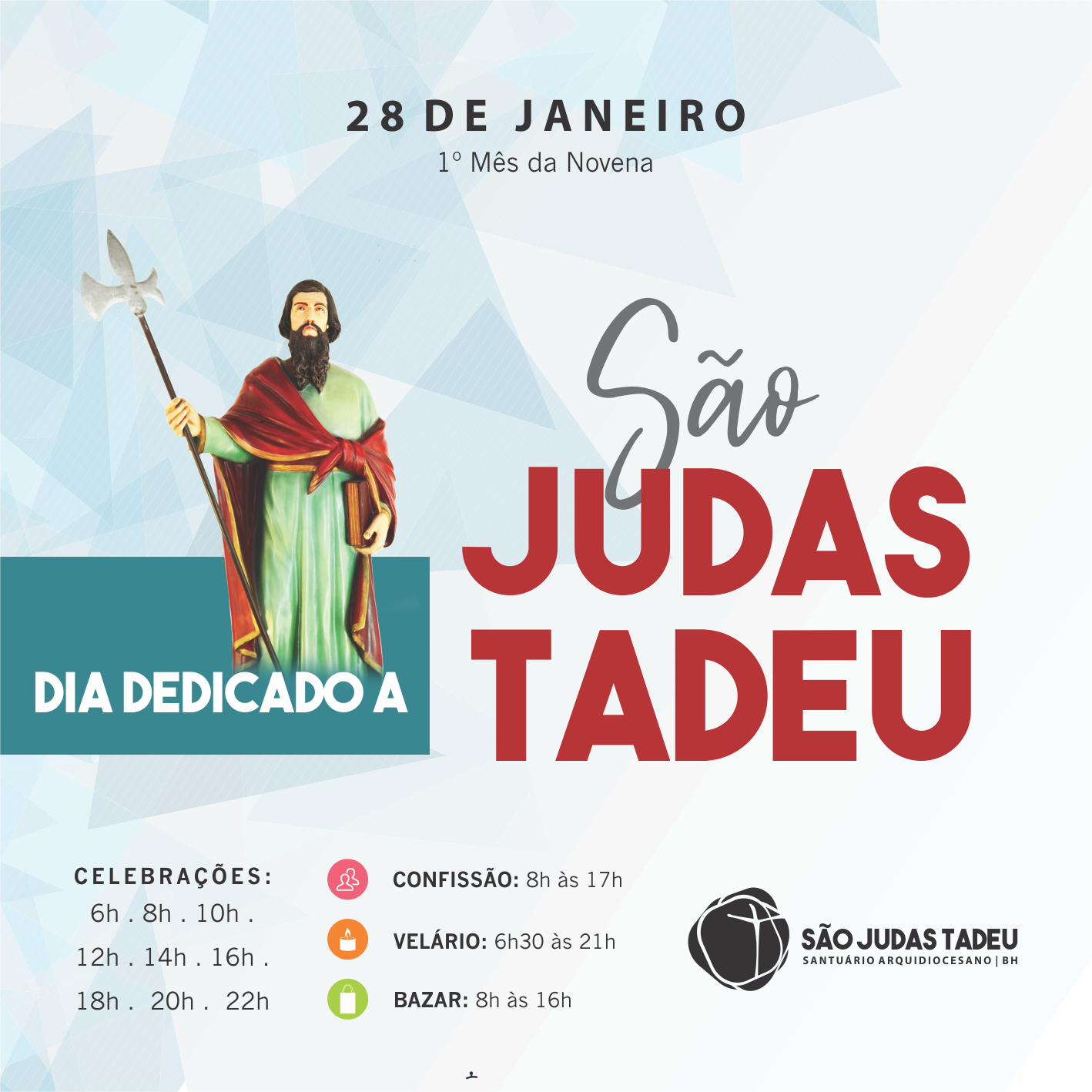 Santuário se prepara para as celebrações do primeiro mês da Novena de São Judas Tadeu