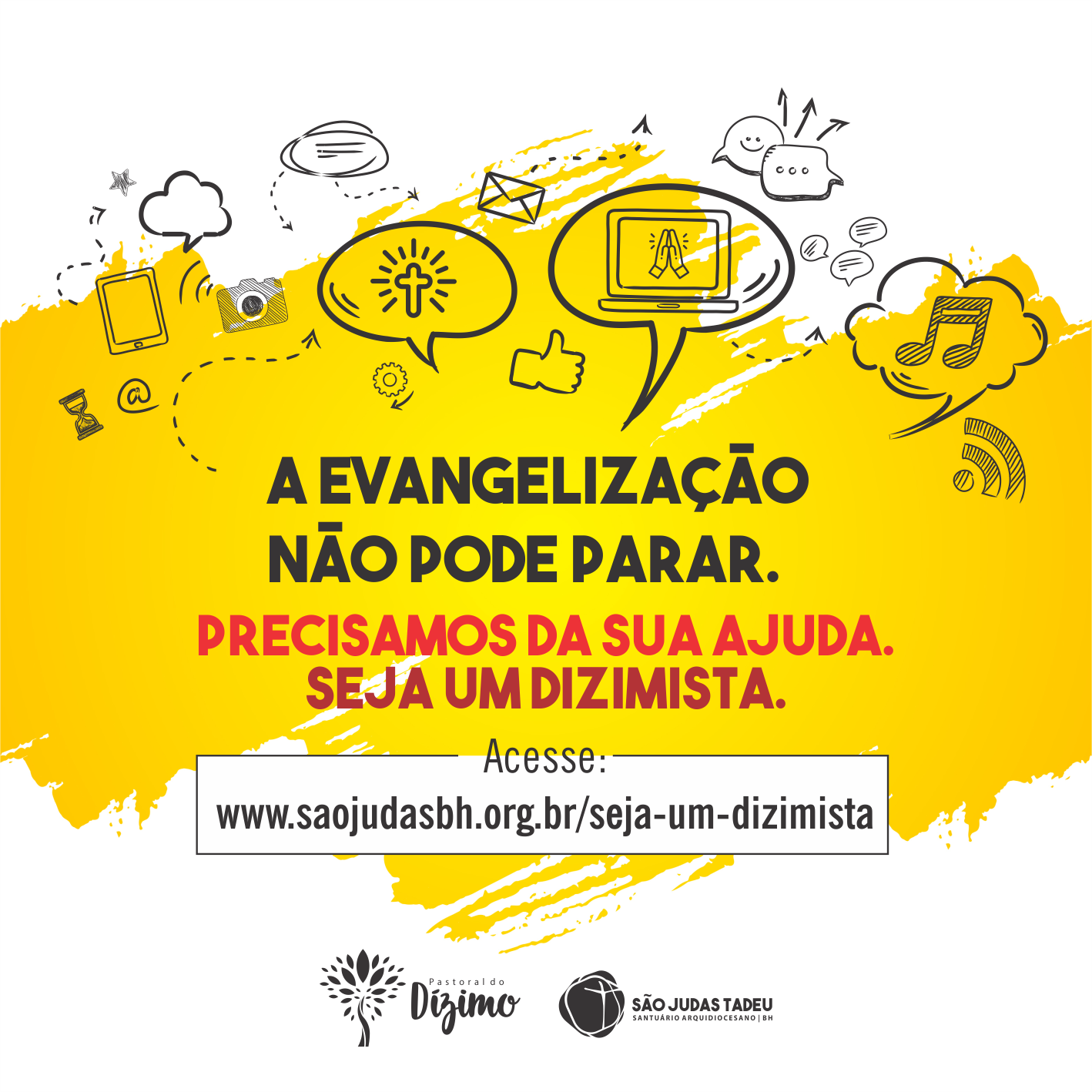 A Evagelização não pode parar. Colabore com o Santuário!