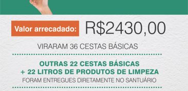 LIVE SOLIDÁRIA do Santuário ajuda a mudar a realidade de várias famílias vulneráveis!