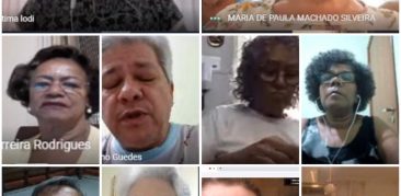 Membros dos diversos grupos do Santuário participaram da Oração do Terço em Família