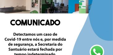 Comunicado: Secretaria Paroquial fechada por tempo indeterminado