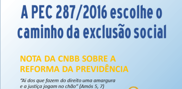 Reforma da Previdência, instituições filantrópicas e foro privilegiado: manifesto da CNBB