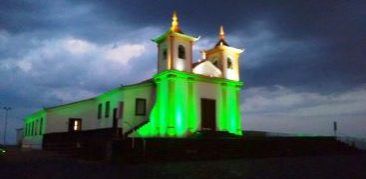 Setembro verde: Ermida da Padroeira de Minas recebe iluminação especial em apoio à campanha de incentivo à doação de órgãos