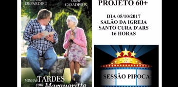 Paróquia Santo Cura d’Ars: Projeto 60+ promove sessão de cinema para idosos